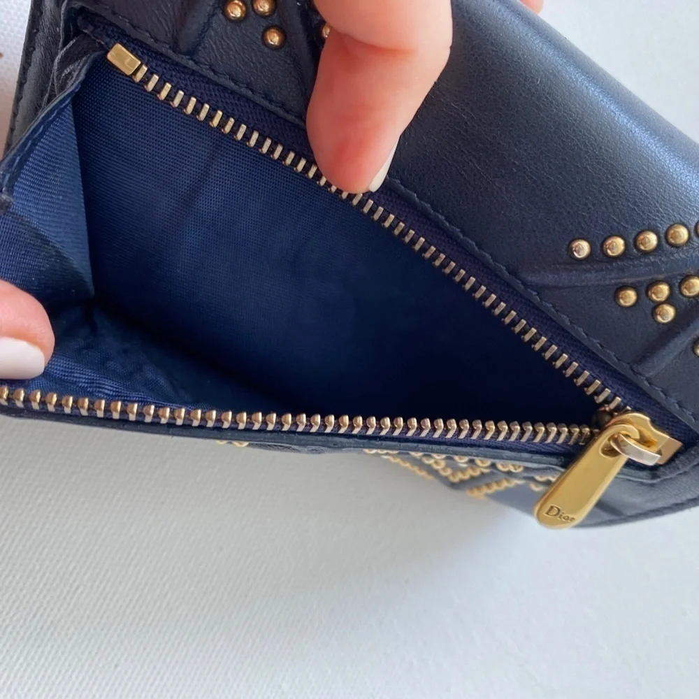 Dior Diorama élancée blue wallet lambskin wallet